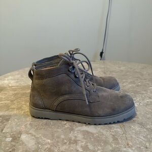 UGG Bethany lace-up sheepskin booties.